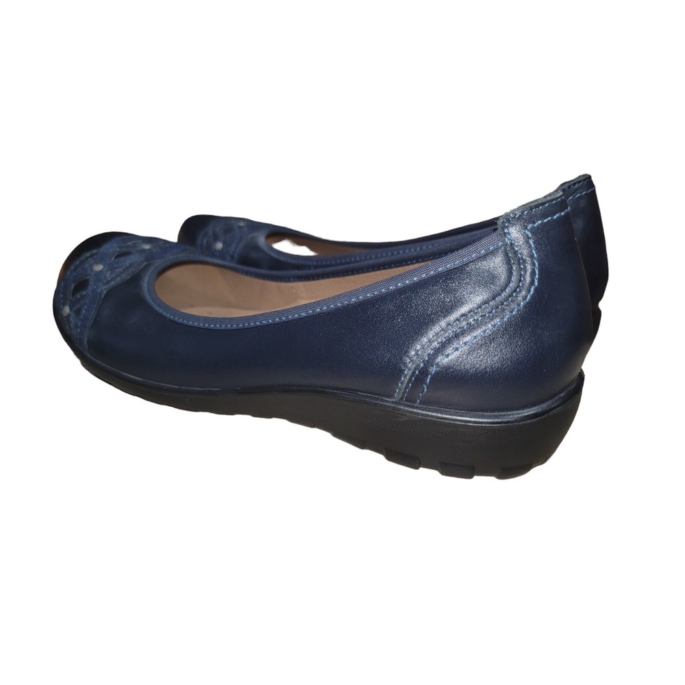 Umberto Raffini Women's Blue Leather Comfort Flats Slip On Shoes Sz EU 39/ US 9 - Picture 3 of 12